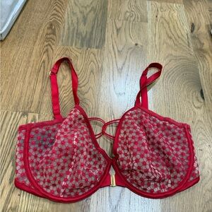 Victoria's Secret Red Mesh Lace Bra